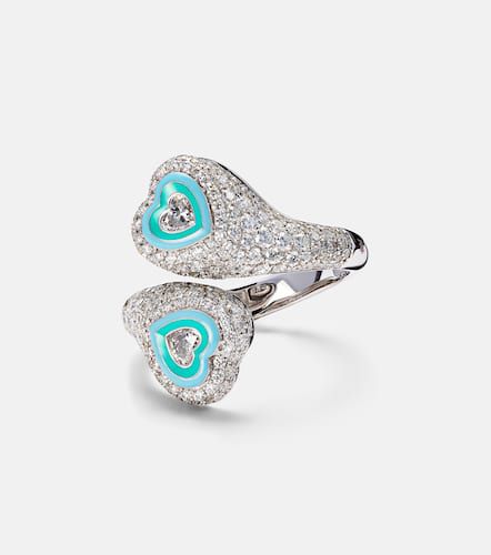 Bague Gemini Heart en or blanc 18 ct et diamants - Kamyen - Modalova