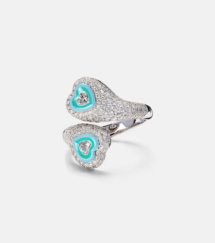 Bague Gemini Heart en or blanc 18 ct et diamants - Kamyen - Modalova