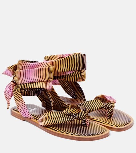 Sandales Nilo Du Désert en crêpe de satin à rayures - Christian Louboutin - Modalova