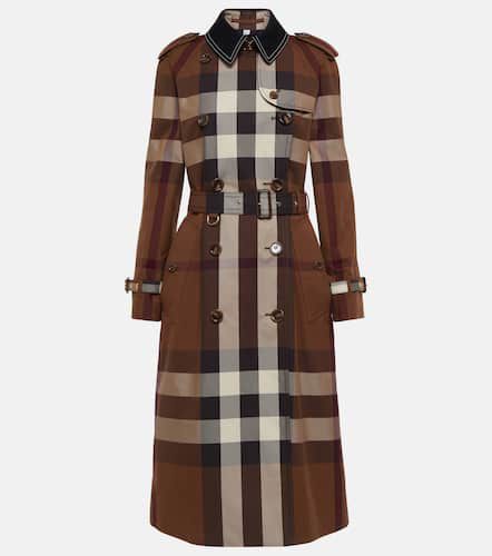 Trench-coat en coton à carreaux - Burberry - Modalova