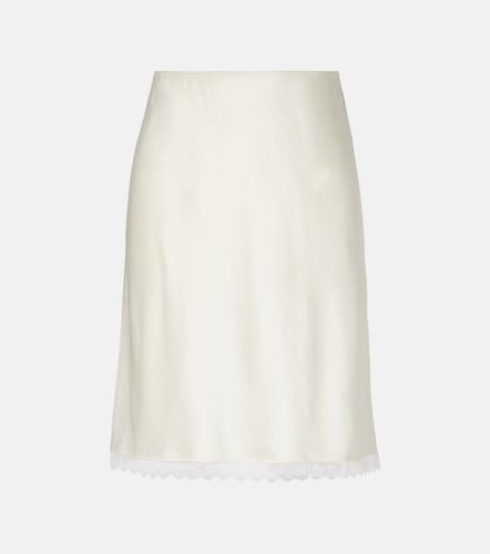 Jupe Barb en satin et dentelle - Leset - Modalova
