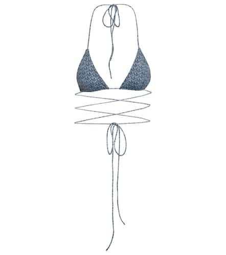 Haut de bikini triangle à logo - Magda Butrym - Modalova
