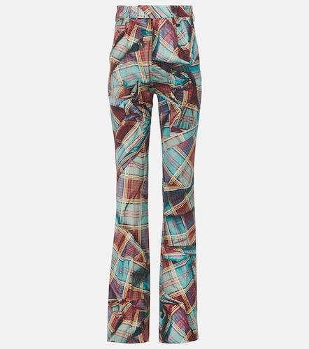 Pantalon évasé W Ray en laine vierge tartan - Vivienne Westwood - Modalova