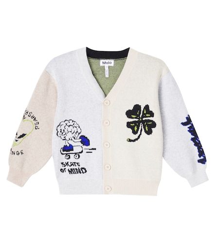 Cardigan Burt en jacquard de coton et laine - Molo - Modalova