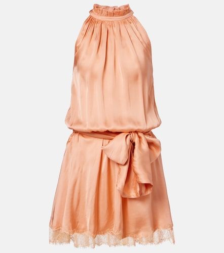 Robe Silvia en satin à finitions en dentelle - Poupette St Barth - Modalova