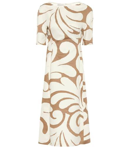 Robe midi imprimée en coton et lin - Marni - Modalova