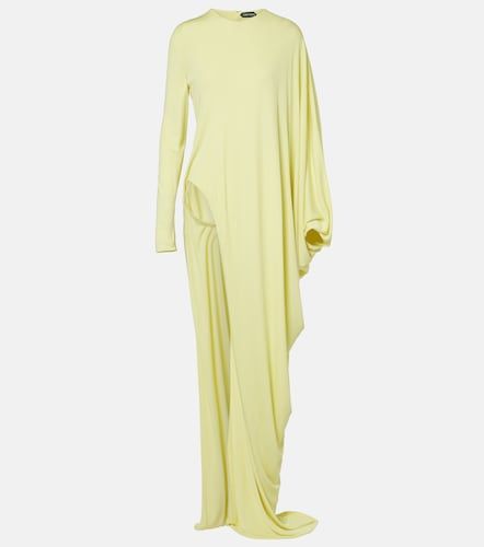 Robe longue asymétrique en crêpe - Tom Ford - Modalova