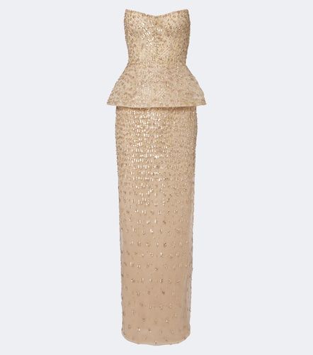 Robe longue bustier à ornements - Monique Lhuillier - Modalova