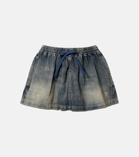 Mini-jupe en denim délavé - Balenciaga - Modalova