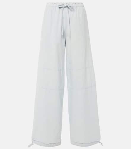 Pantalon ample à taille mi-haute en coton et lin - Acne Studios - Modalova