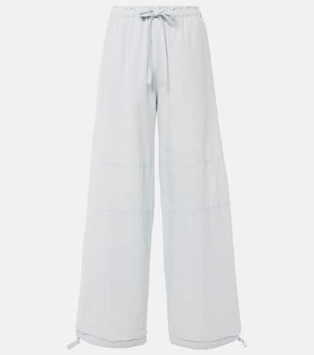 Pantalon ample à taille mi-haute en coton et lin - Acne Studios - Modalova