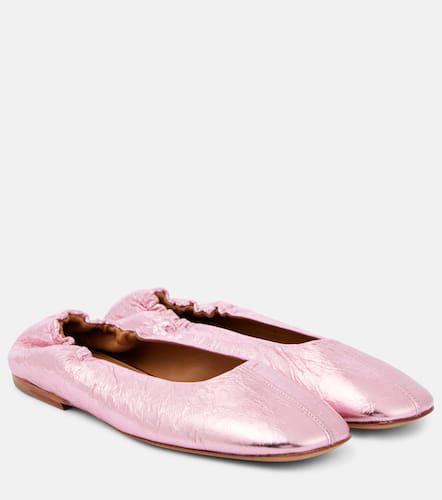 Ballerines en cuir métallisé - Dries Van Noten - Modalova