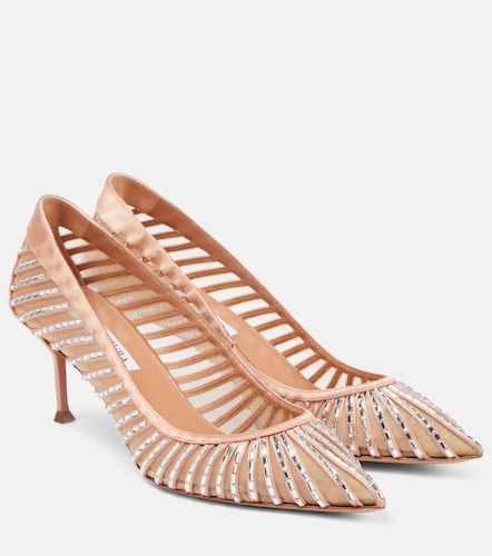 Escarpins Passions Crystal 65 en satin - Aquazzura - Modalova