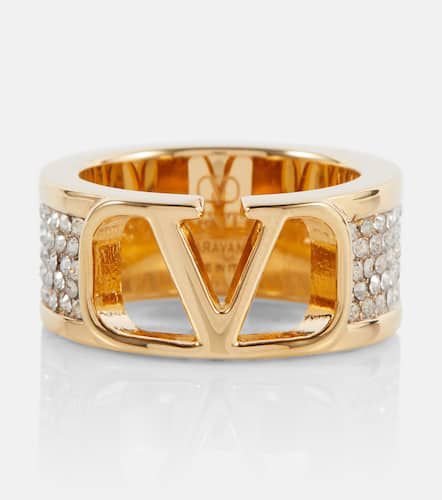 Valentino Bague VLogo à cristaux - Valentino - Modalova