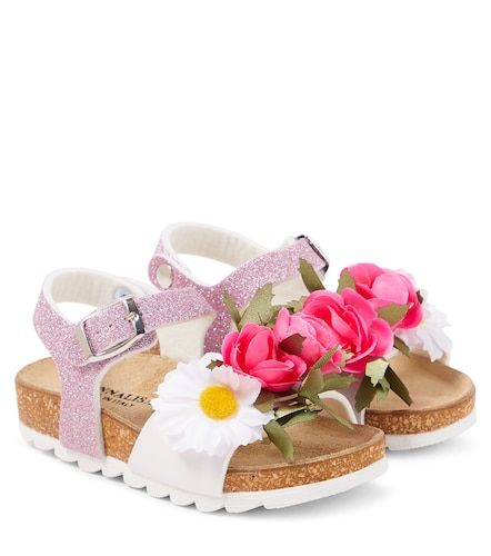 Sandales à appliqués floraux - Monnalisa - Modalova