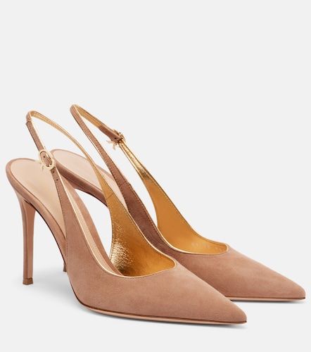Escarpins slingback Robbie 95 en daim - Gianvito Rossi - Modalova