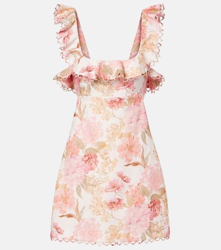 Robe Como en lin à fleurs - Zimmermann - Modalova