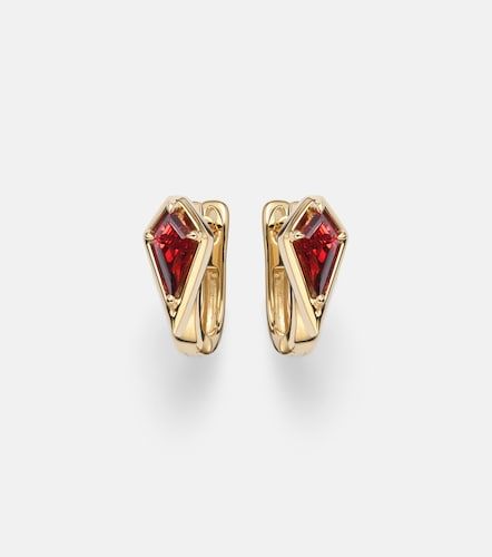 Boucles d'oreilles Kite en or 14 ct et grenat - Stone and Strand - Modalova
