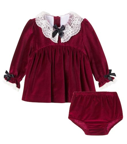 Bébé – Robe et culotte bloomer en velours - La Coqueta - Modalova