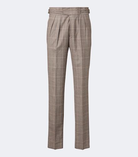 Pantalon droit en laine vierge à carreaux - Rubinacci - Modalova