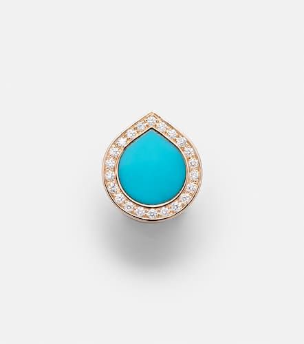 Boucle d'oreille unique Antifer en or rose 18 ct, turquoises et diamants - Repossi - Modalova
