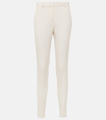Pantalon slim en laine à taille haute - Versace - Modalova