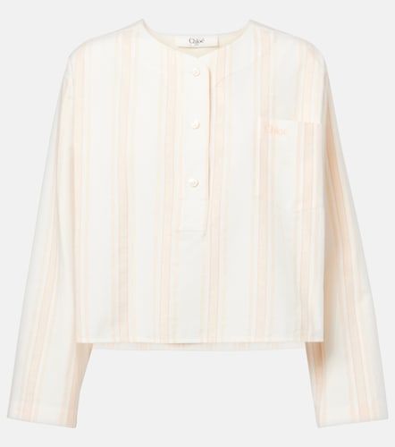 Chloé Top raccourci rayé en coton - Chloe - Modalova