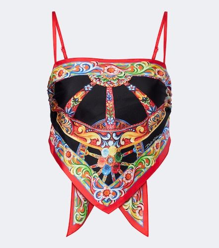 Top court Carretto en sergé de soie - Dolce&Gabbana - Modalova