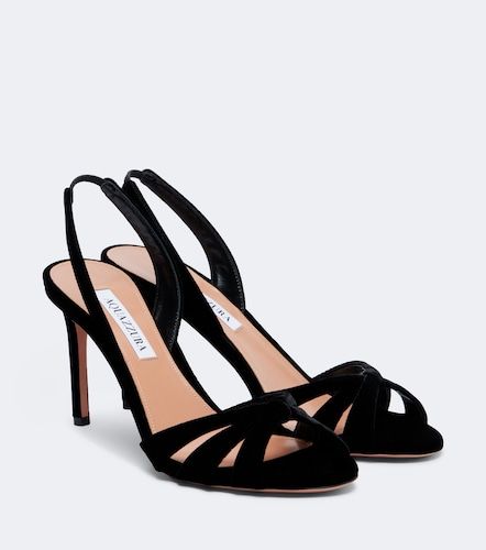 Sandales slingback Tati en velours - Aquazzura - Modalova
