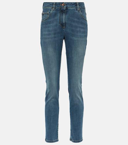 Jean skinny raccourci à taille haute - Brunello Cucinelli - Modalova