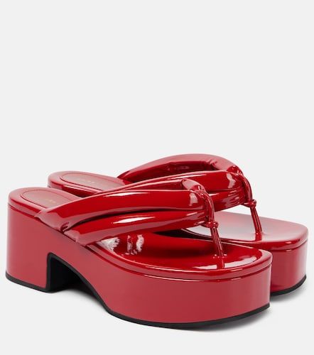 Mules 60 à plateforme en cuir verni - Dries Van Noten - Modalova