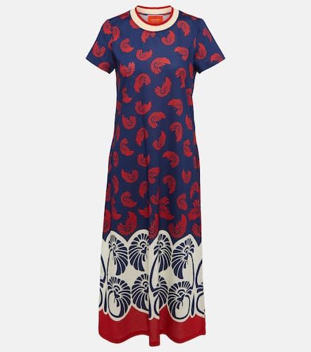 Robe midi Sporty Swing imprimée en coton - La DoubleJ - Modalova