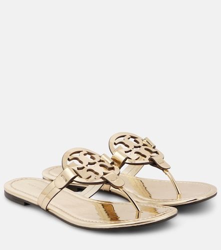 Tongs Miller en cuir métallisé - Tory Burch - Modalova