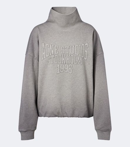 Sweat-shirt en molleton de coton à logo - Acne Studios - Modalova