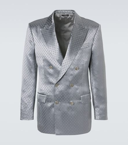 Blazer en crêpe de satin à pois - Tom Ford - Modalova