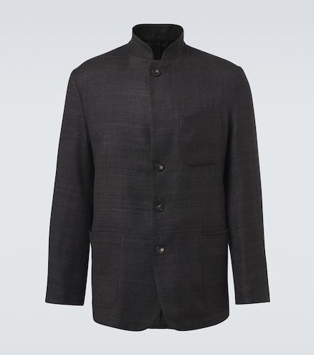 Saman Amel Veste Nehru en soie - Saman Amel - Modalova