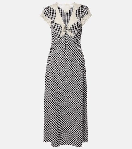 Robe midi Amari à carreaux vichy et dentelle - Rixo - Modalova