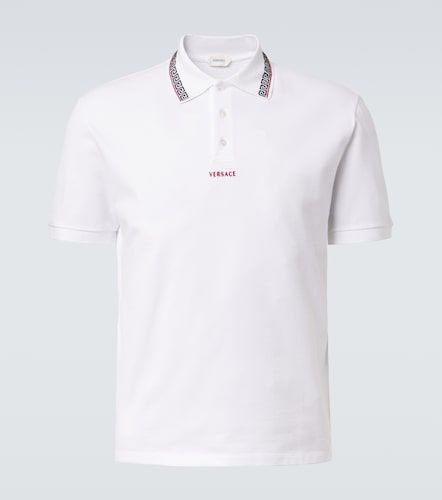 Versace Polo Greca en coton - Versace - Modalova