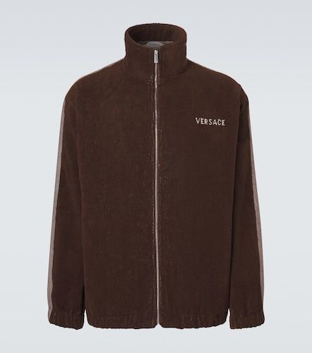 Sweat-shirt en éponge de coton à logo - Versace - Modalova