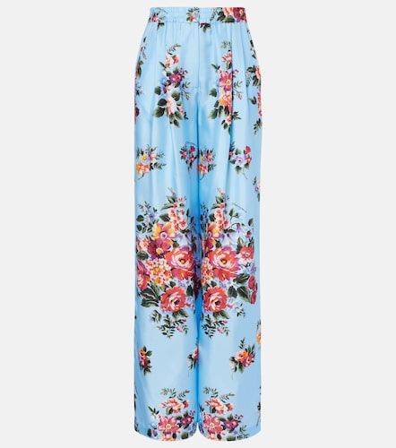 Pantalon ample en soie à fleurs - Dolce&Gabbana - Modalova