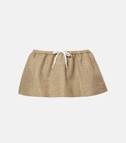 Miu Miu Mini-jupe en laine vierge - Miu Miu - Modalova