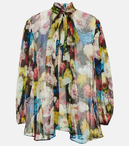 Blouse en soie à fleurs - Dolce&Gabbana - Modalova