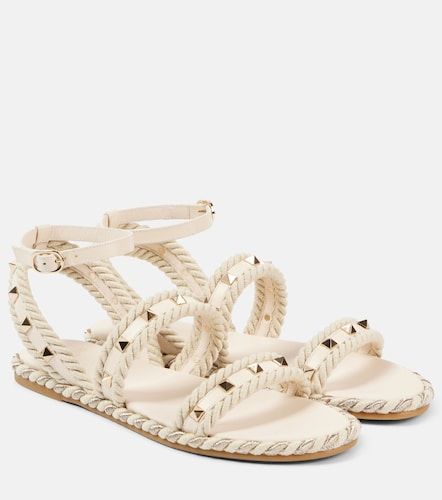 Sandales Rockstud Torchon en cuir - Valentino Garavani - Modalova