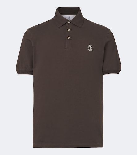Polo en coton à logo - Brunello Cucinelli - Modalova