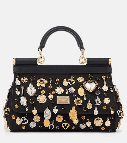 Sac Sicily Small en cuir à ornements - Dolce&Gabbana - Modalova