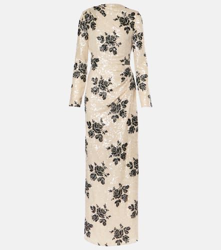 Robe longue à sequins et fleurs - Erdem - Modalova