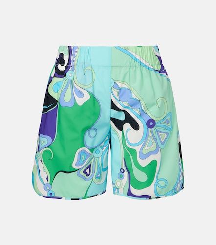 Short Orchidee imprimé à taille haute en coton - Pucci - Modalova