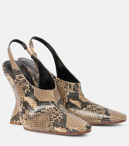 Escarpins compensés en cuir embossé - Dries Van Noten - Modalova