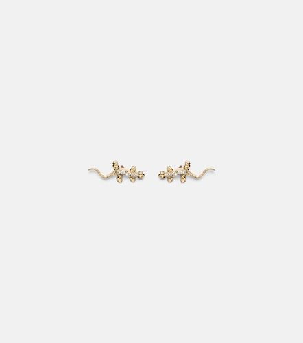 Boucles d'oreilles Lizard en or 14 ct (585/1000) avec diamants - Sydney Evan - Modalova