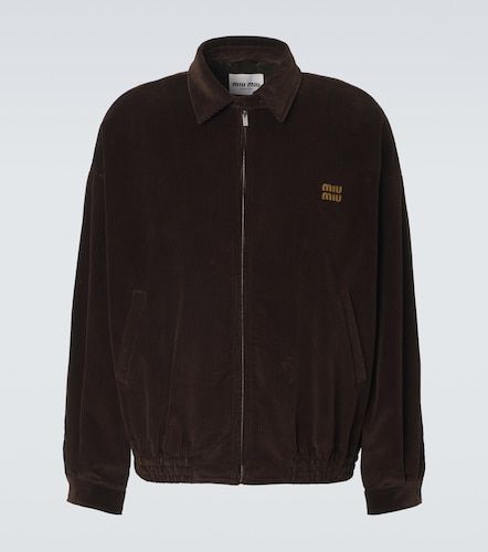 Veste blouson en velours côtelé - Miu Miu - Modalova